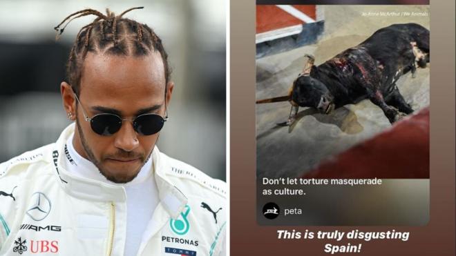 Lewis Hamilton y su crítica a la tauromaquia.