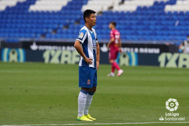 El chino Wu Lei queda por ahora como único delantero confirmado para la próxima temporada (Foto: LaLiga).