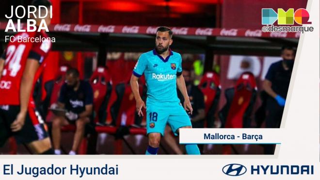 Jordi Alba, jugador Hyundai del Mallorca-Barcelona.