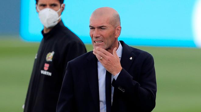 Zinedine Zidane, en el Real Madrid-Éibar.