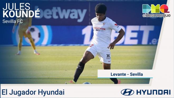 Koundé, jugador Hyundai del partido.