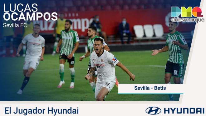 Lucas Ocampos, jugador Hyundai Genius de la jornada 28.