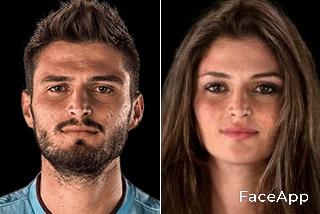 Okay Yokuslu tras pasar por el filtro de género de la FaceApp.