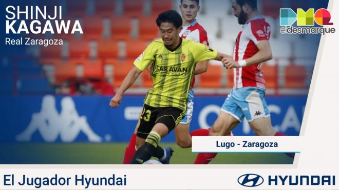 Kagawa, jugador Hyundai del Lugo-Real Zaragoza.