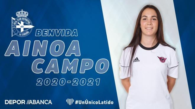 Ainoa Campo, fichaje del Dépor Abanca (Foto: RC Deportivo).