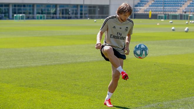Luka Modric, durante un entrenamiento del Real Madrid (Foto: Real Madrid).