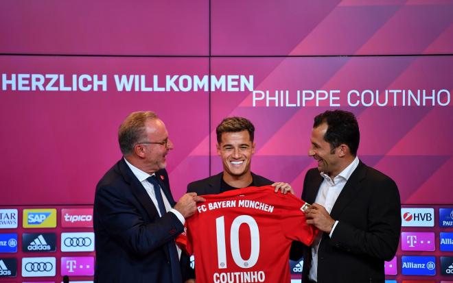 Philippe Coutinho, en su presentación con el Bayern (Foto: EFE).