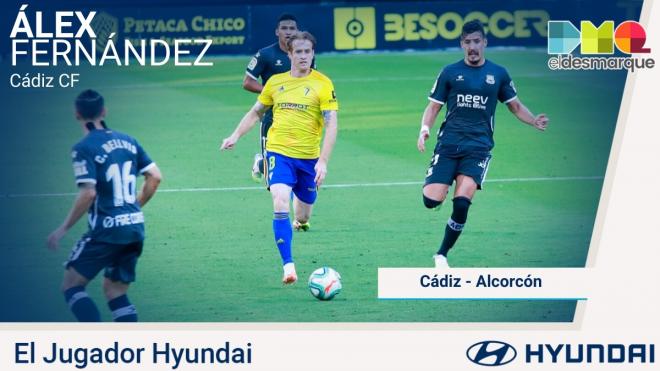 Álex Fernández, jugador Hyundai del Cádiz-Alcorcón.