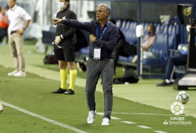 Pellicer, en la banda de La Rosaleda (Foto: LaLiga).