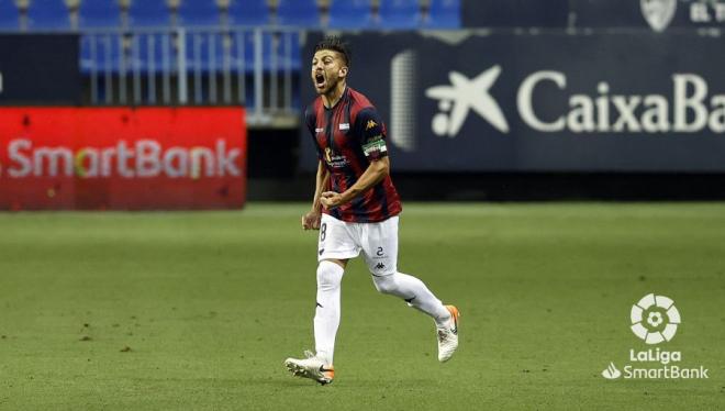 Zarfino celebra su gol ante el Málaga (Foto: LaLiga).