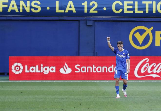 Munir celebra su gol ante el Villarreal (Foto: LaLiga).