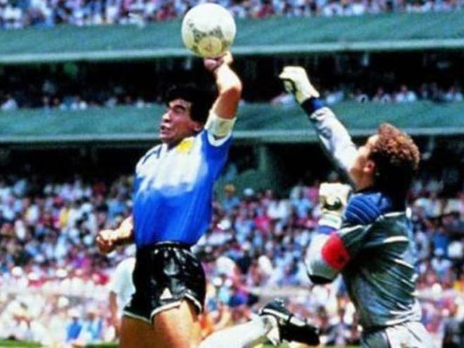 El gol de Diego Armando Maradona a Inglaterra en el Mundial de México 86.