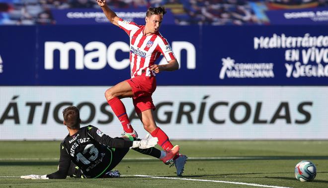 Marcos Llorente, en la acción del 0-1 ante el Levante (Foto: ATM).