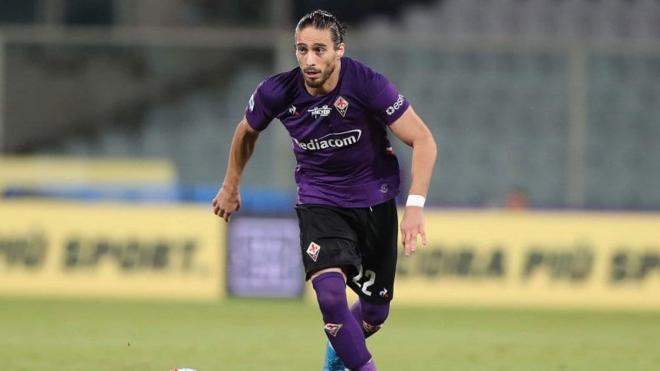 Martín Cáceres, durante un partido con la Fiorentina.