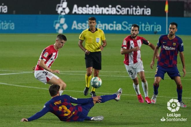 Oihan Sancet ha dejado una buena imagen ante el Barça (Foto: LaLiga).