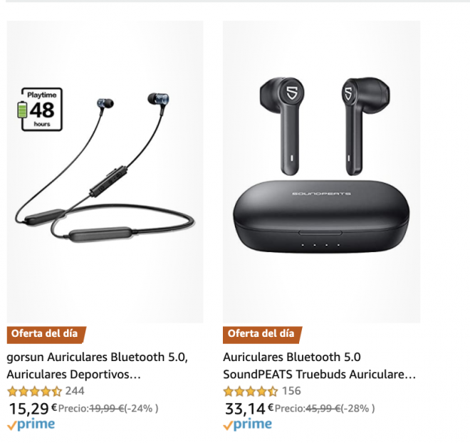 Ofertas de auriculares inalámbricos con bluetooth en Amazon el 24 de junio.