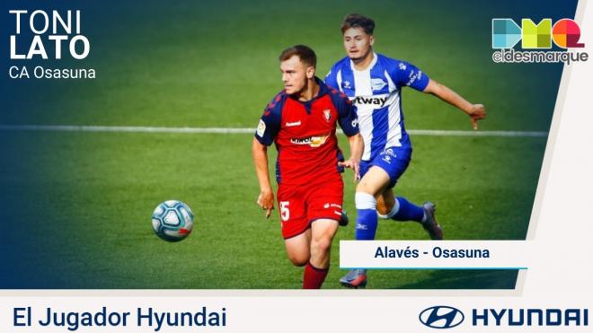Toni Lato, jugador Hyundai del Alavés-Osasuna.
