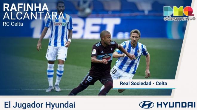 Rafinha, Jugador Hyundai del Real Sociedad-Celta.