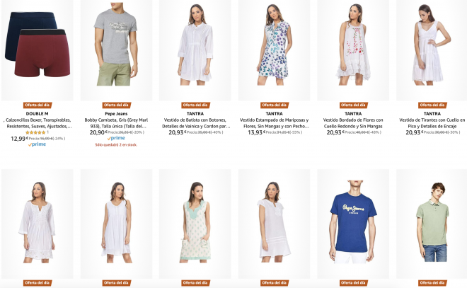 Ofertas Amazon 25 de junio: descuento en ropa de hombre y mujer.