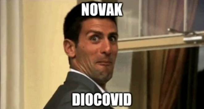 Memes de Djokovic por el coronavirus.