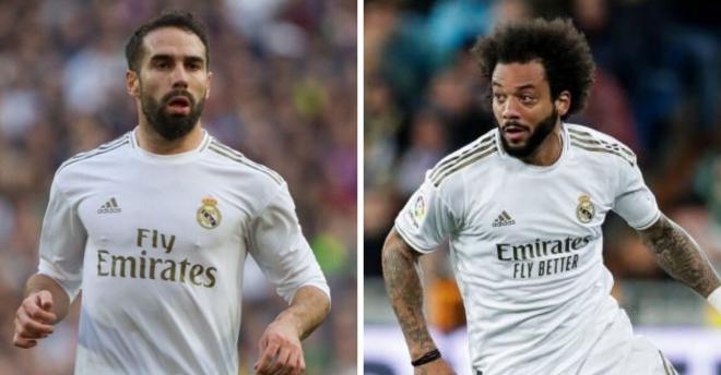 Dani Carvajal y Marcelo, con el Real Madrid.