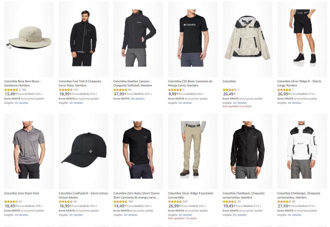 Ofertas Amazon 26 de junio: ropa de la marca Columbia.
