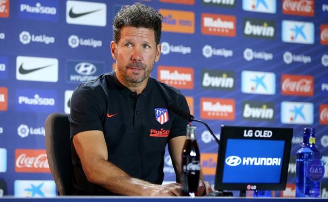 Simeone en sala de prensa (Foto: ATM).