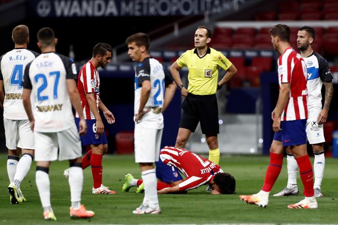 Melero López, en un Atlético-Alavés.