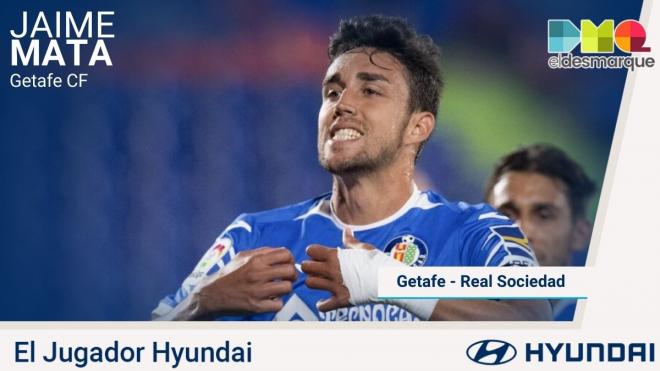 Jaime Mata, jugador Hyundai del Getafe-Real Sociedad.