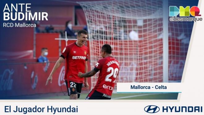 Budimir, jugador Hyundai del Mallorca-Celta.