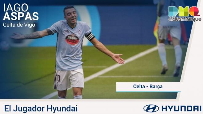 Iago Aspas, jugador Hyundai Genius de la jornada 32.