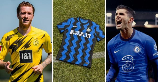 Camisetas del Borussia Dortmund, Inter y Chelsea para la próxima temporada.