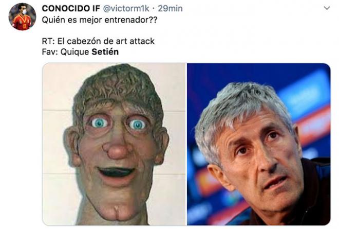 Meme de Quique Setién.