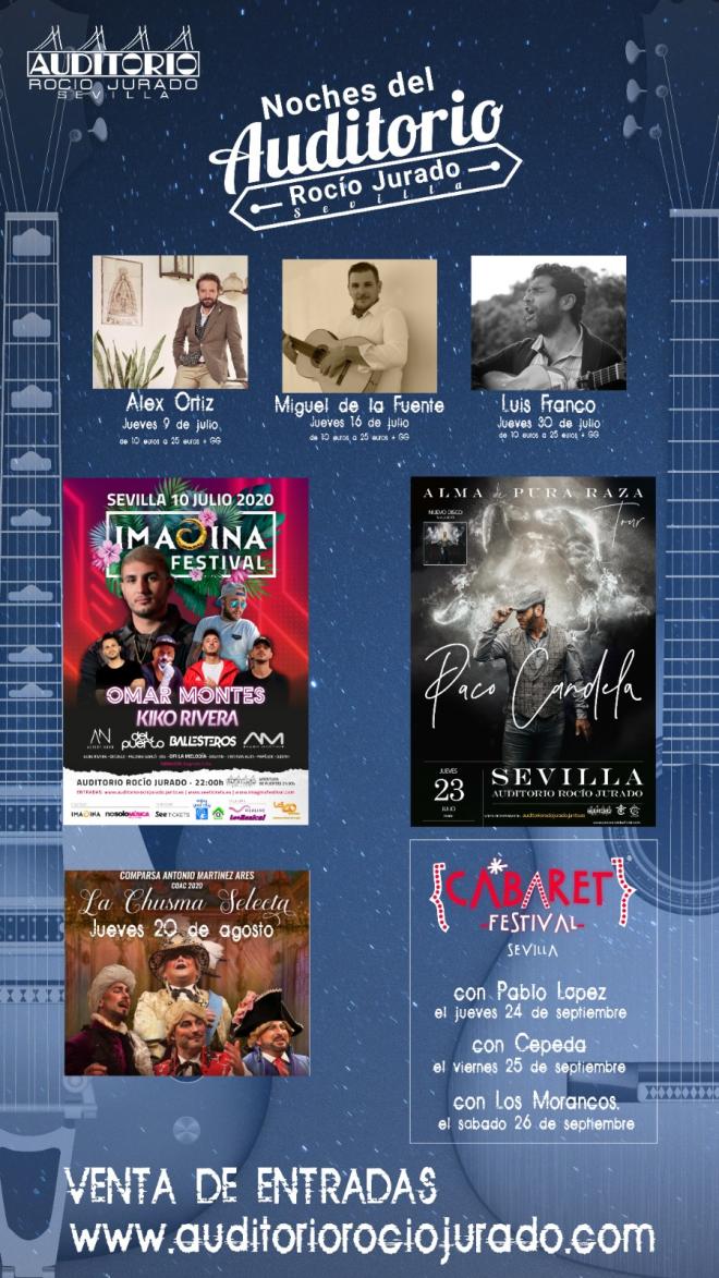 Cartel del I Festival Noches del Auditorio Rocío Jurado.