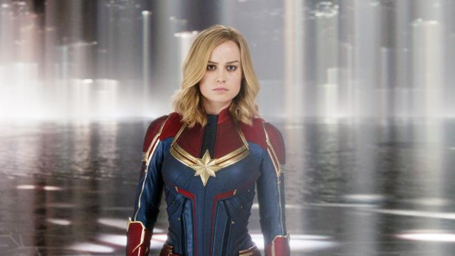 Una de las escenas de Brie Larson como Capitana Marvel.