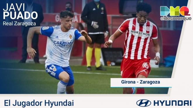 Javi Puado, Jugador Hyundai del Girona-Real Zaragoza.