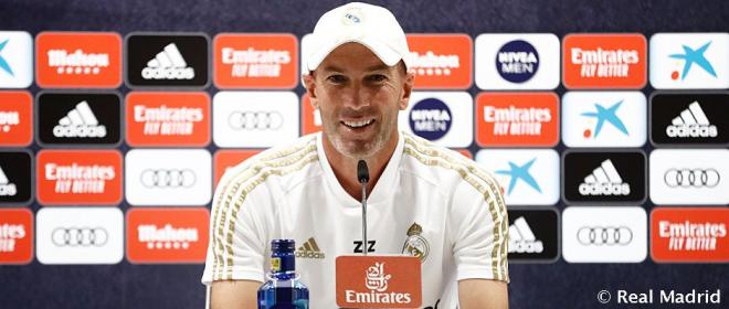 Zidane, durante la rueda de prensa (Foto: RMCF).