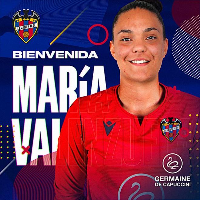 María Valenzuela, nueva jugadora del Levante Femenino.