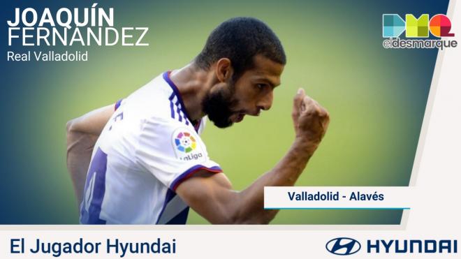 Joaquín Fernández, Jugador Hyundai del Real Valladolid-Alavés.