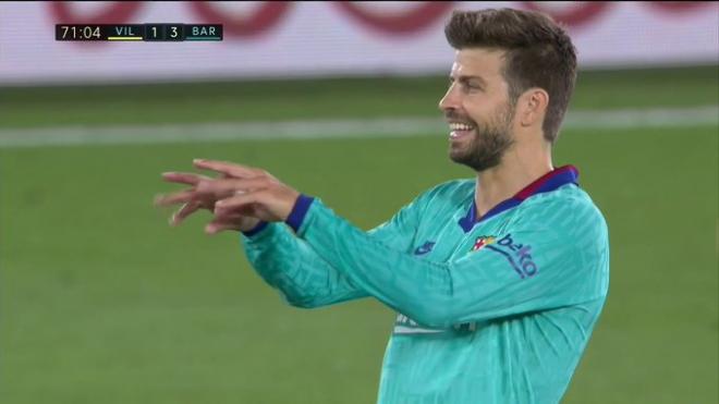 El gesto de Gerard Piqué.