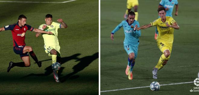 Imágenes de los partidos del Getafe y el Villarreal.