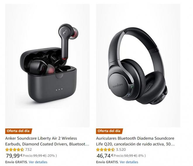 Auriculares y cascos Soundcore en oferta en Amazon.