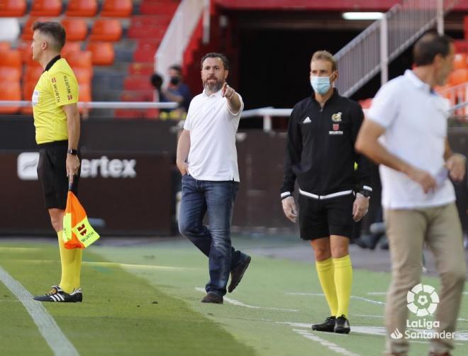 Sergio González, durante el encuentro disputado en Mestalla (Foto: LaLiga).
