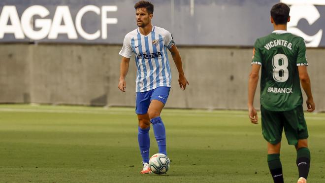 Adrián, en el Málaga-Dépor (Foto: Málaga CF).