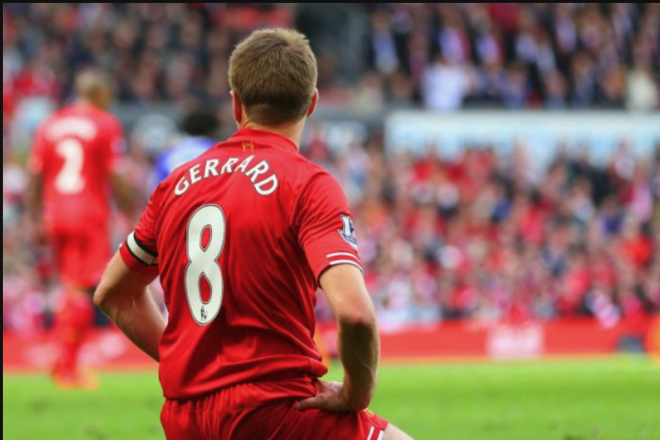 Steven Gerrard, en un partido con el Liverpool (Foto: EFE).