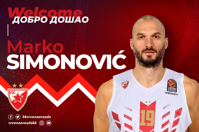 Creatividad del Estrella Roja para dar la bienvenida a Simonovic.