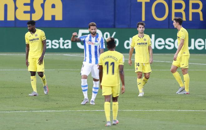 Willian José celebra su gol al Villarreal (Foto: LaLiga).