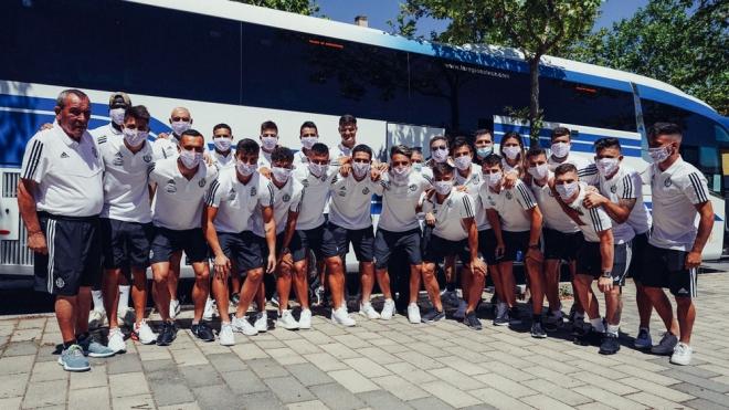 Los jugadores del Promesas, antes de su viaje a Andalucía (Foto: Real Valladolid).