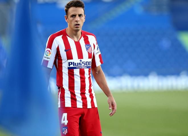 Santiago Arias, en el Coliseum durante un partido del Atlético de Madrid (Foto: ATM).