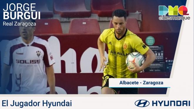 Burgui, jugador Hyundai del Albacete-Zaragoza.